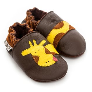 Liliputi® Soft Baby Shoes - Brown Giraffe